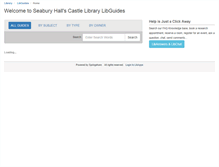 Tablet Screenshot of libguides.seaburyhall.org